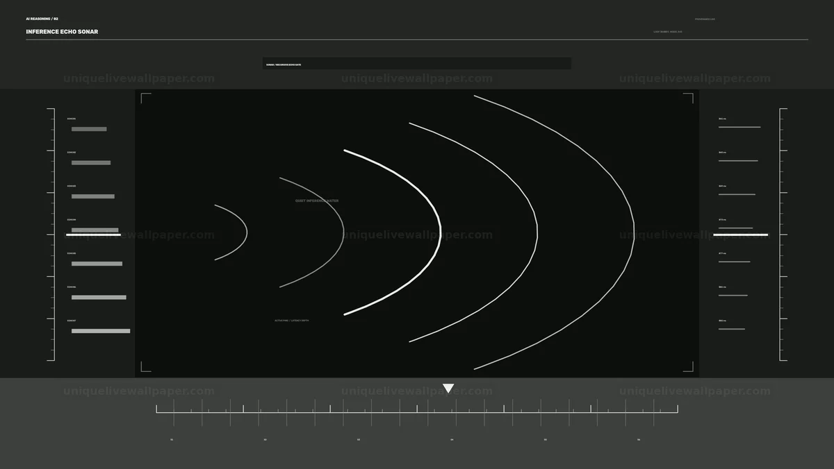 AI Reasoning Sonar HUD Interface Seamless Loop
