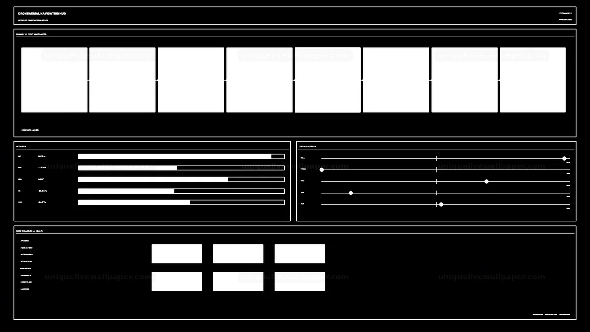 Drone Aerial Navigation HUD Telemetry Seamless Loop