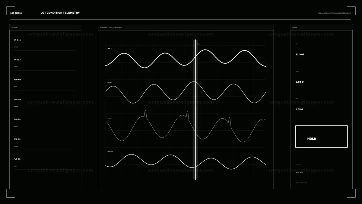 Industrial Lot Condition Telemetry HUD Seamless Loop