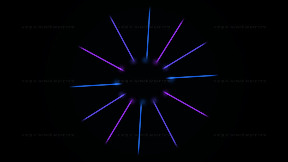 Abstract Sci-Fi Radial Neon Beams Seamless Loop