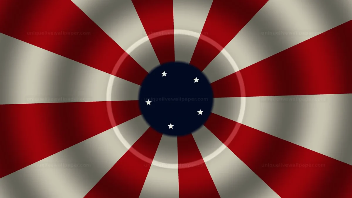 American flag stars and stripes background creates a bold design