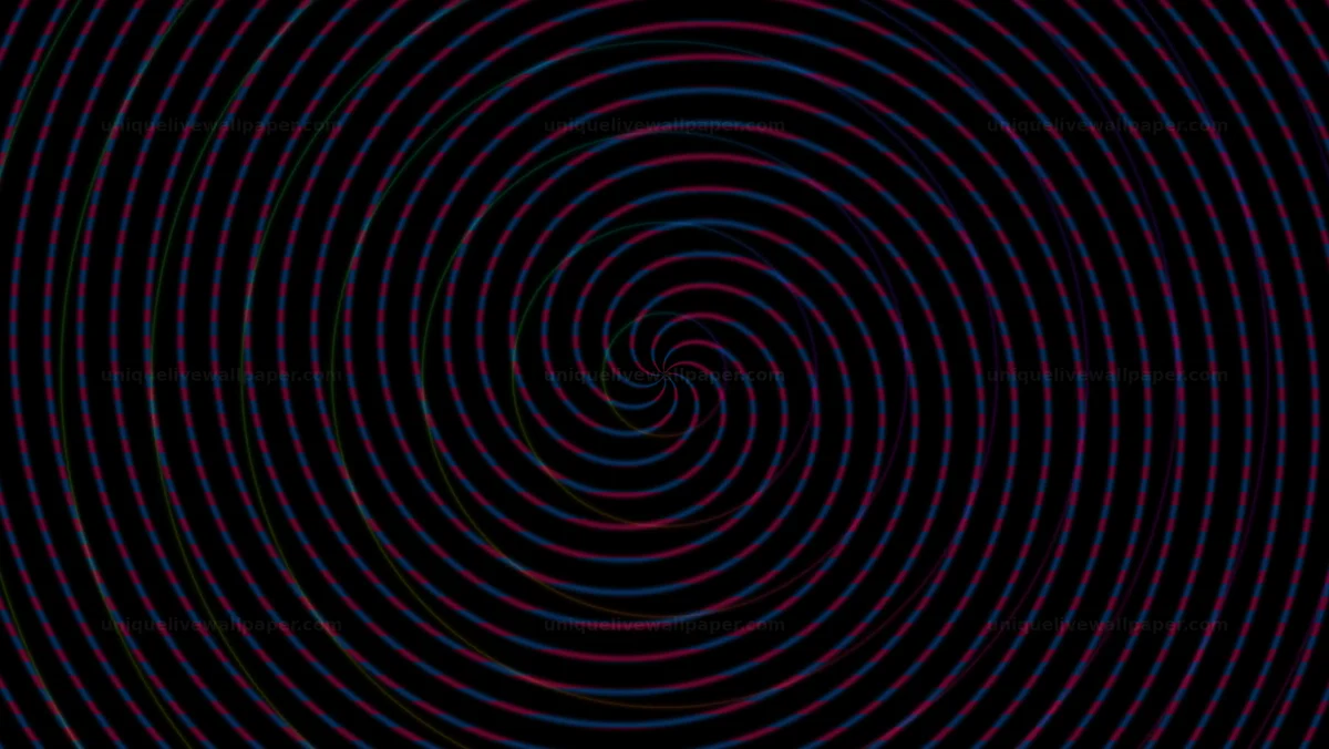 Chromatic Spiral Rings Seamless Loop
