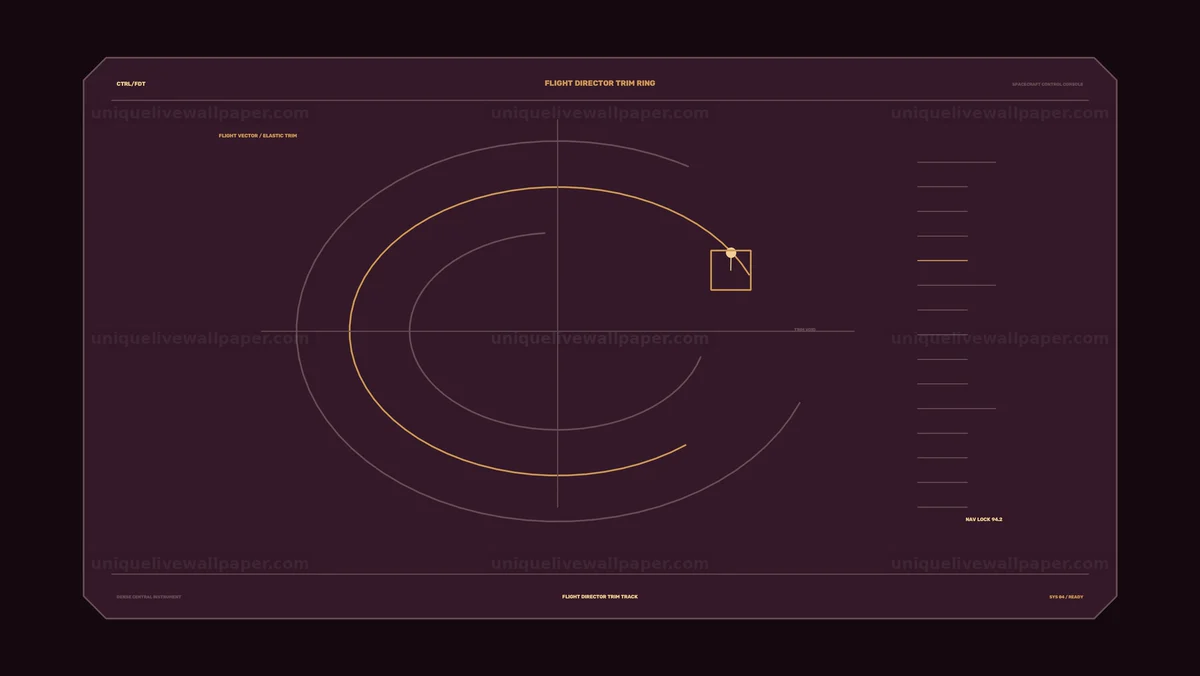 Spacecraft Control Console Flight Director HUD Seamless Loop