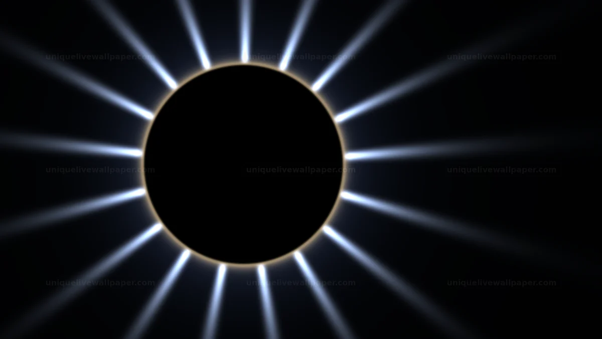 Solar Eclipse Corona Rays Seamless Loop