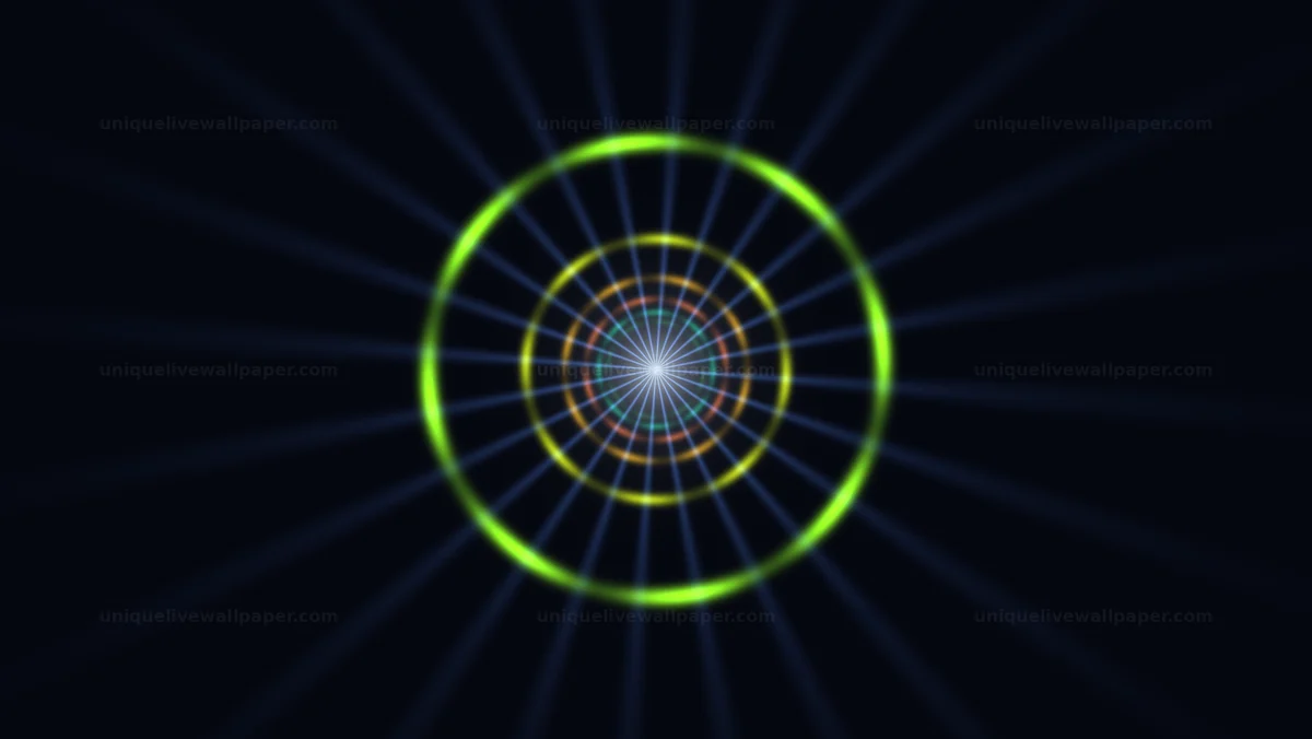 Concentric Neon Light Tunnel Seamless Loop