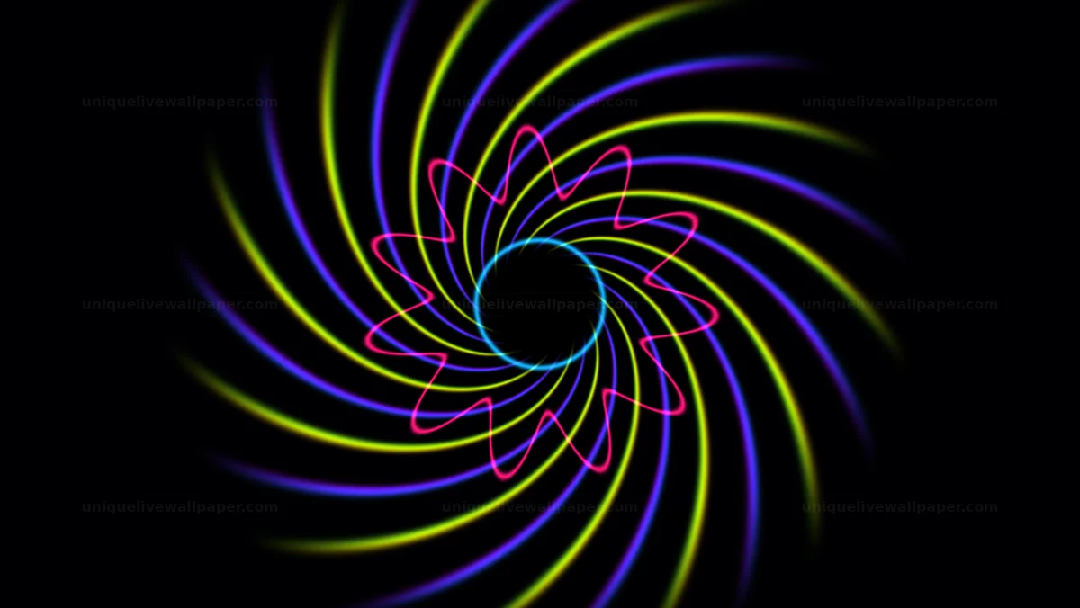 Dark Neon Mandala Background Seamless Loop