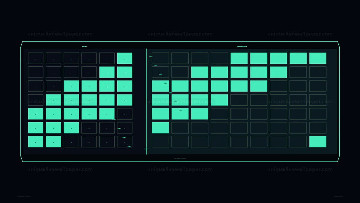 Futuristic Data Analysis Grid HUD Seamless Loop