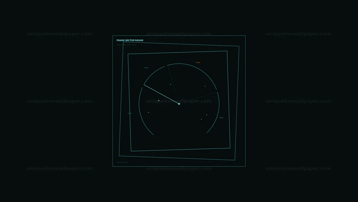 Radar Monitoring HUD with Circular Sweep Seamless Loop