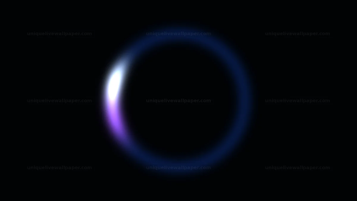 Blue Glowing Halo Ring with Light Flare Seamless Loop