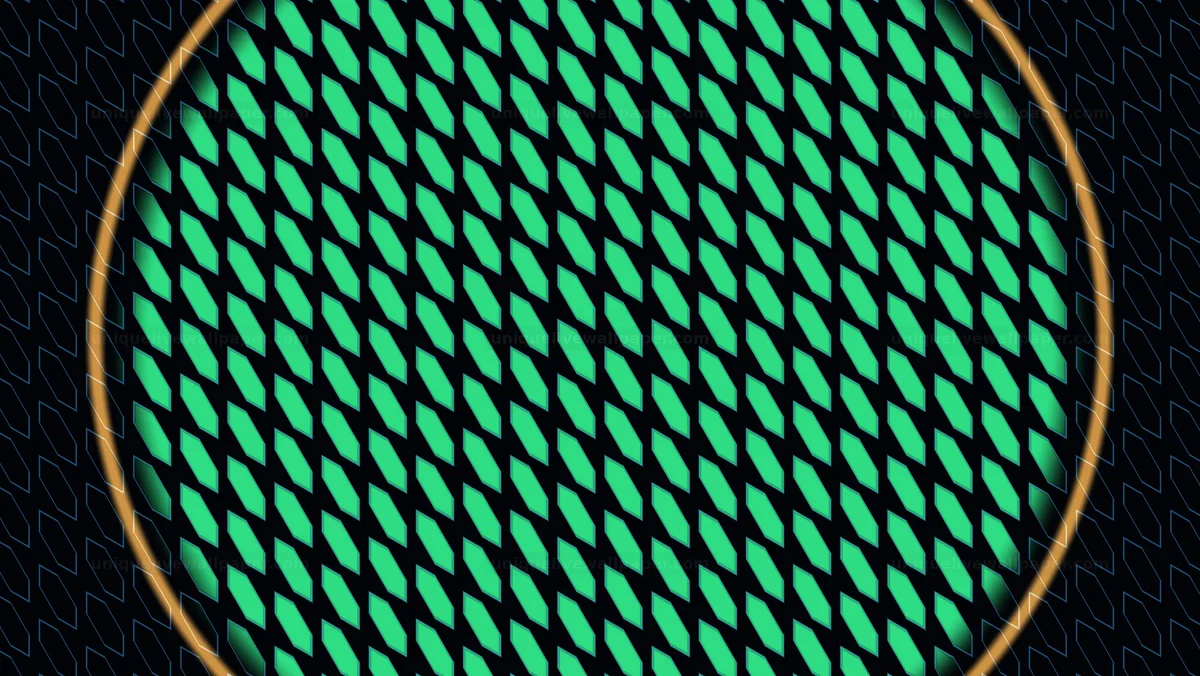 Dark Blue Angular Pattern with Orange Glow Seamless Loop