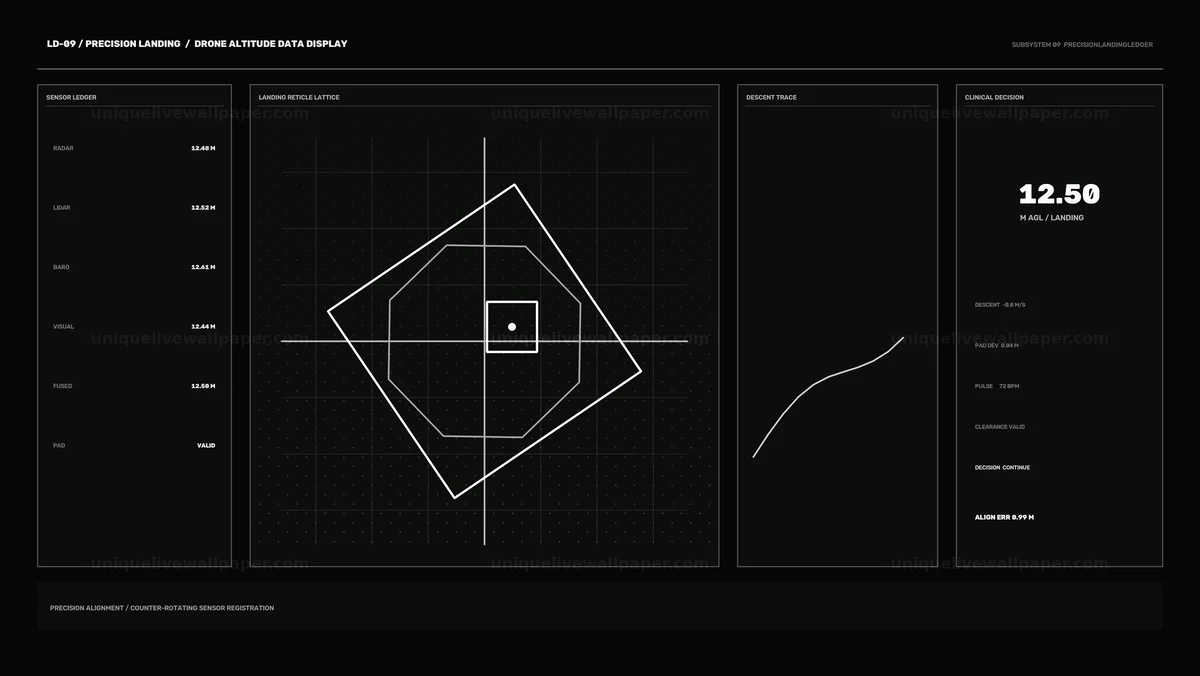 Drone Altitude Data Display HUD Seamless Loop