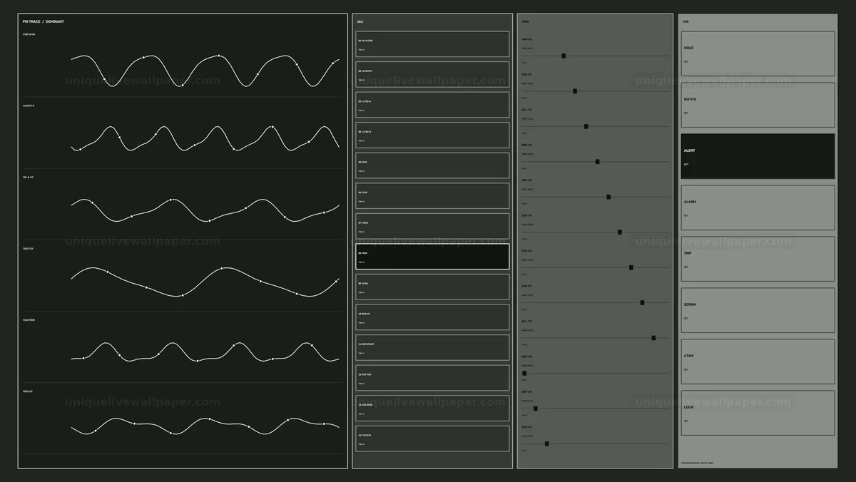 Nuclear Plant System Alerts Dashboard HUD