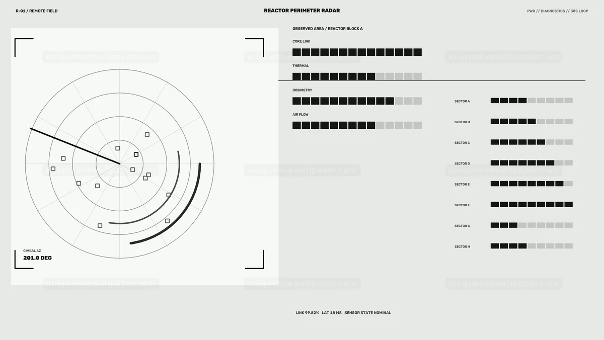 Power Plant Diagnostics Radar HUD Seamless Loop