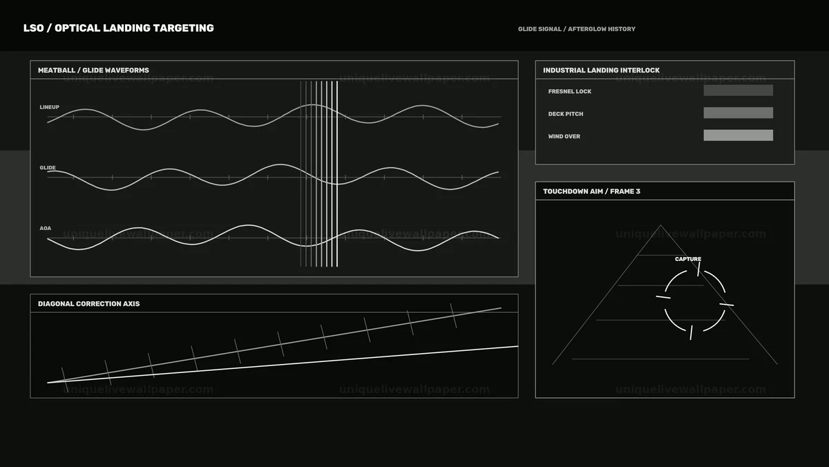 Aircraft Carrier Landing Targeting HUD Seamless Loop