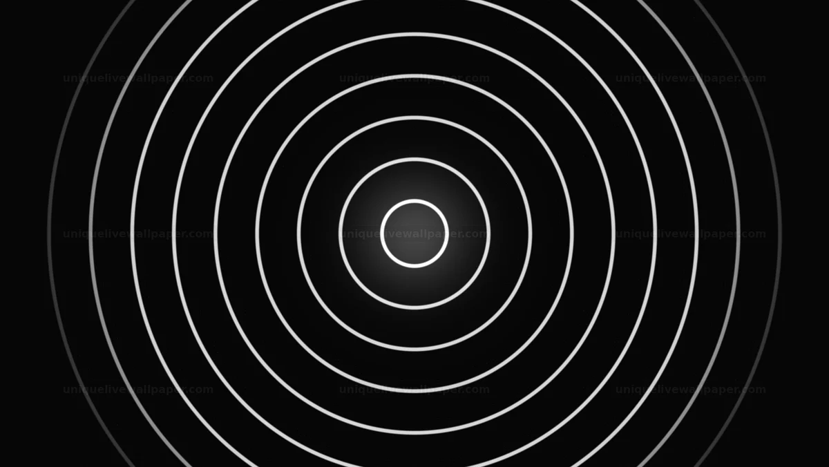 Black And White Expanding Rings Background — Black and white rings exp