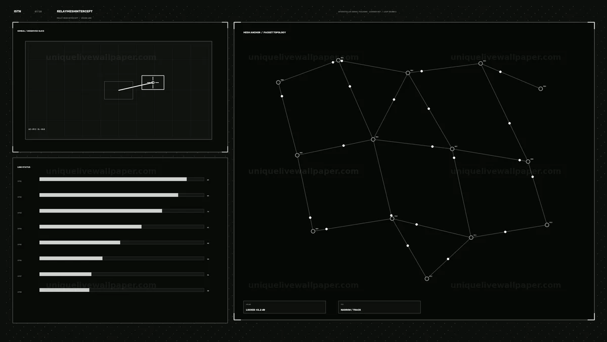 Interstellar Signal Tracking HUD Seamless Loop