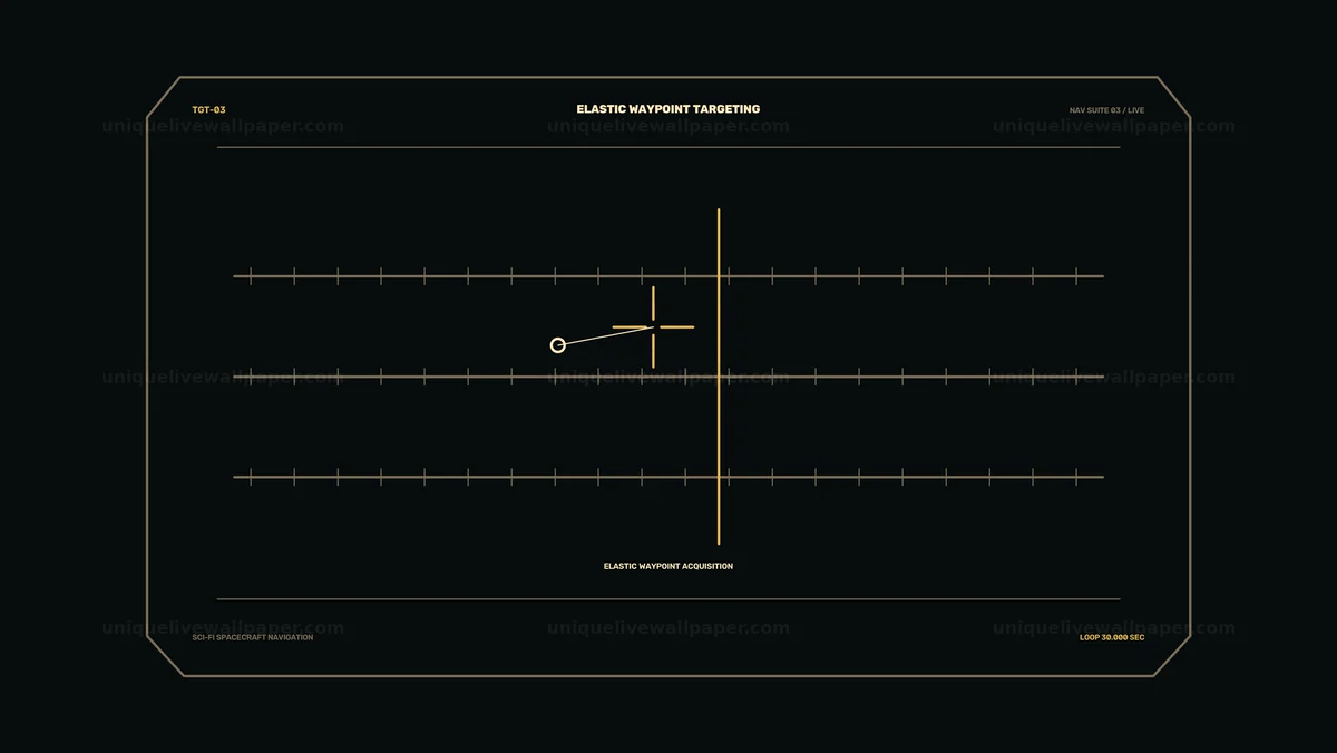 Sci-Fi Spacecraft Navigation HUD Seamless Loop