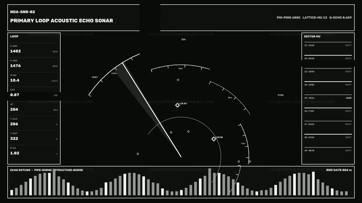 Watermarked thumbnail for Sonar Operations Analytics HUD Seamless Loop