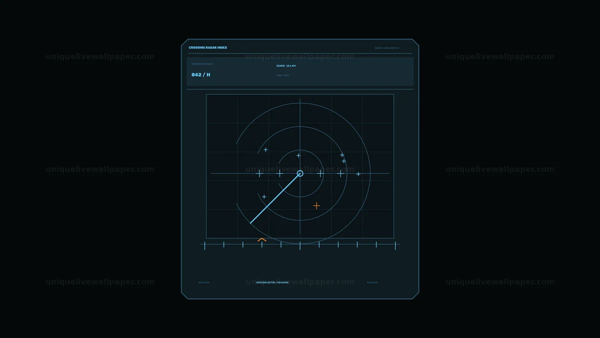 Watermarked thumbnail for Border Movement Diagnostic Radar Seamless Loop