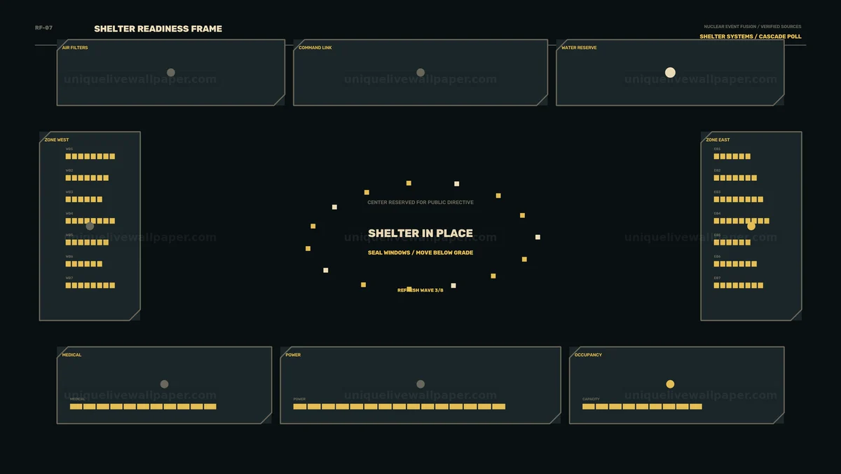 Emergency Shelter Readiness HUD Seamless Loop