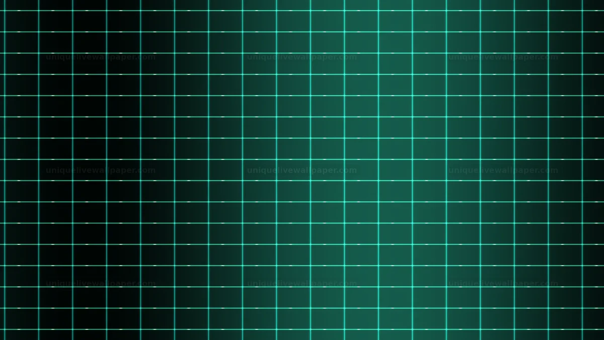 Glowing Teal Grid Geometric Pattern Seamless Loop