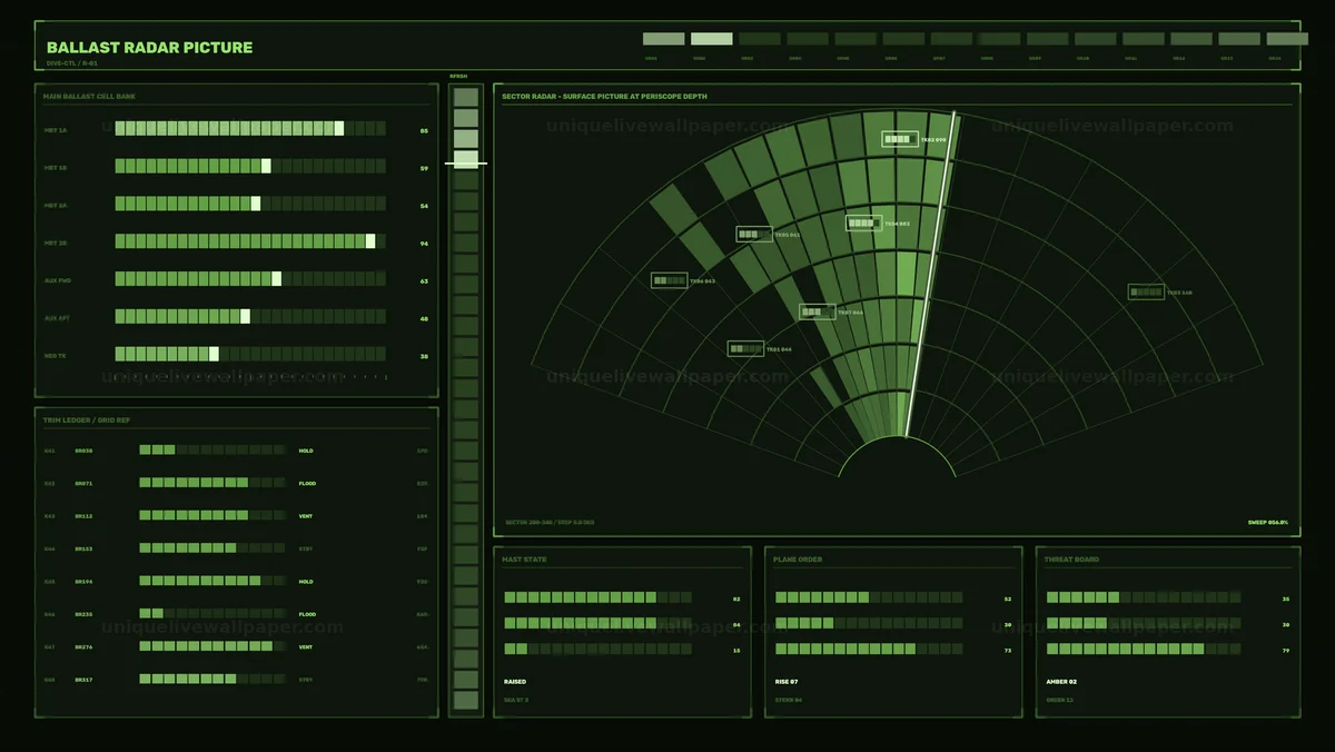 Military Sector Radar HUD Seamless Loop