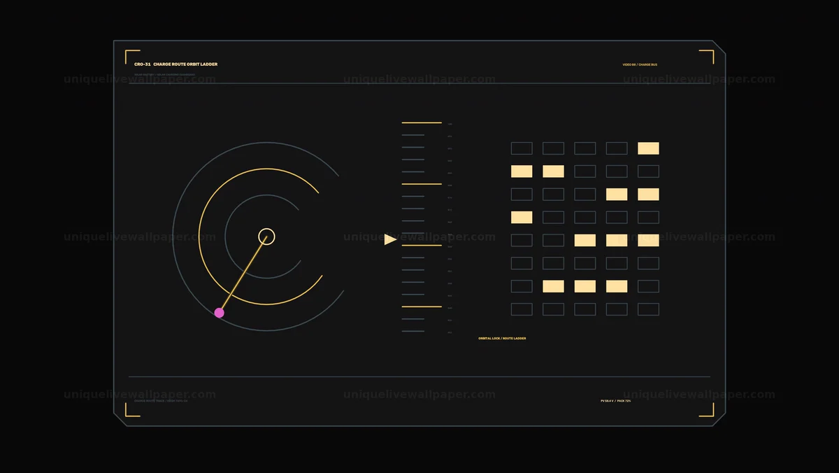 Watermarked thumbnail for Solar Battery Charging Dashboard HUD Seamless Loop