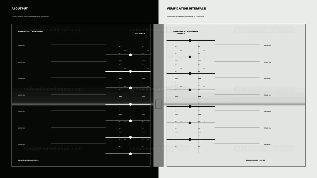 AI Output Verification Interface HUD
