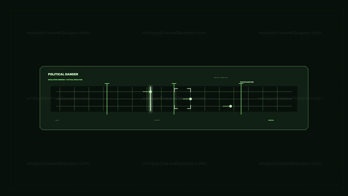 Watermarked thumbnail for Political Danger Status HUD Seamless Loop