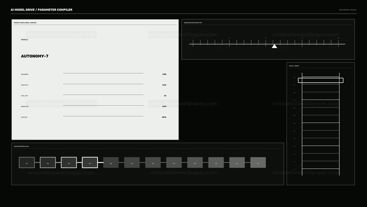 AI System Configuration Control HUD Seamless Loop