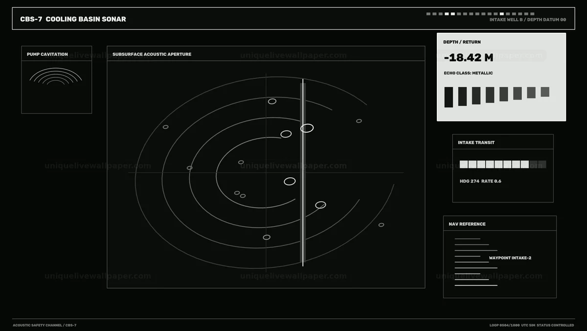 Cooling Basin Sonar Monitoring HUD Seamless Loop