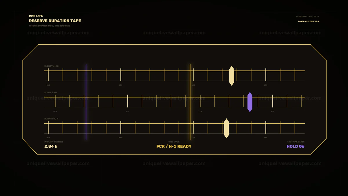 Battery Energy Storage Reserve HUD Seamless Loop