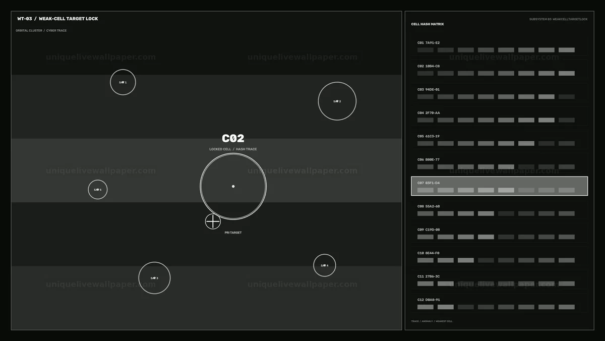 Cell Status Target Lock HUD Seamless Loop