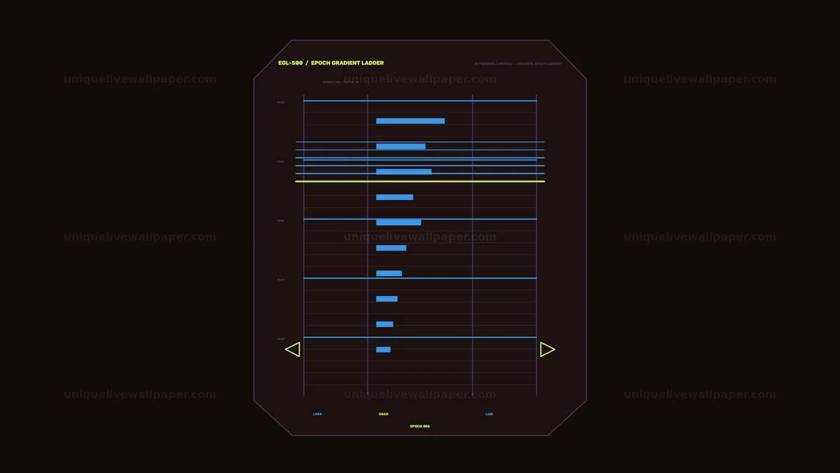 AI Model Training Control Panel HUD Seamless Loop