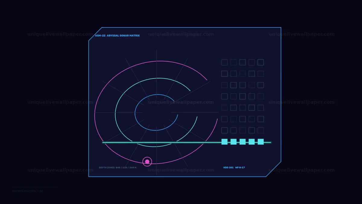 Defense Surveillance Sonar Analytics HUD Seamless Loop