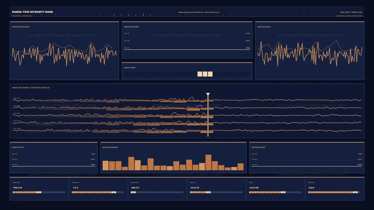 Watermarked thumbnail for Military Sonar Range Analysis HUD Seamless Loop