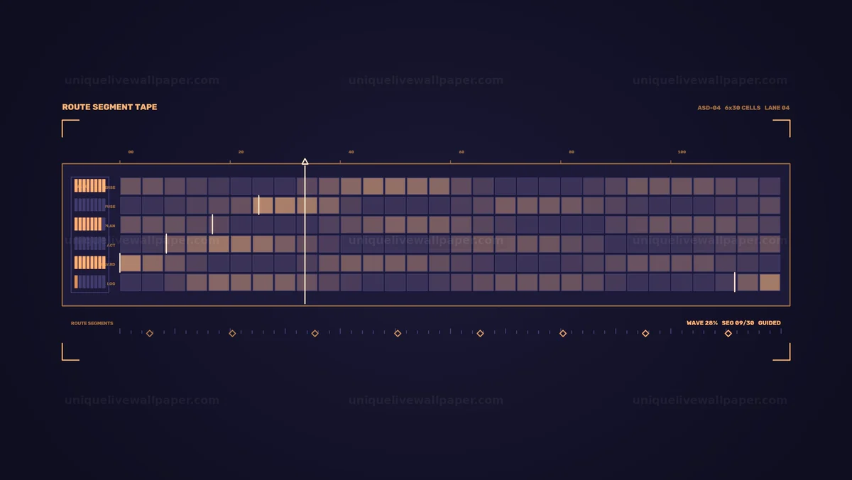 Autonomous Systems Route Grid HUD Seamless Loop