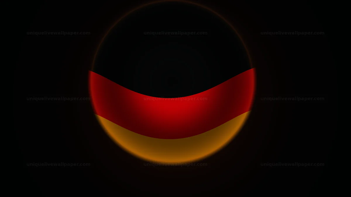 German Flag Color Wave Sphere Seamless Loop