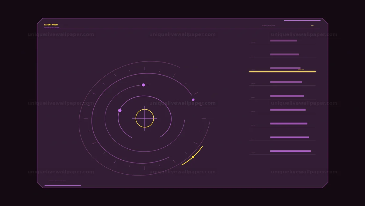 AI Dashboard Interface Circular Data Seamless Loop