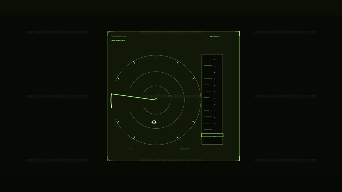 Watermarked thumbnail for Political Danger Status Radar HUD Seamless Loop