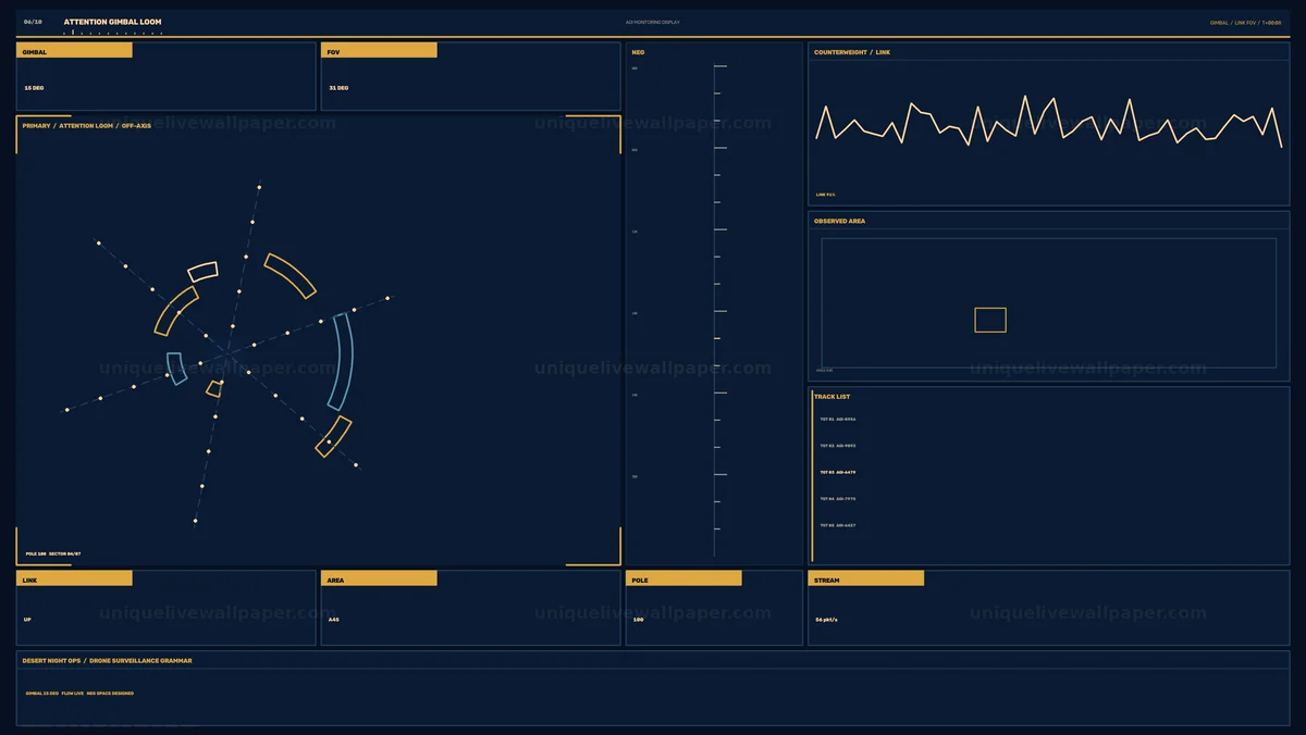 Watermarked thumbnail for Drone Surveillance Tracking HUD Seamless Loop