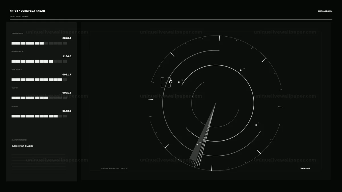 Nuclear Reactor Energy Output HUD Seamless Loop