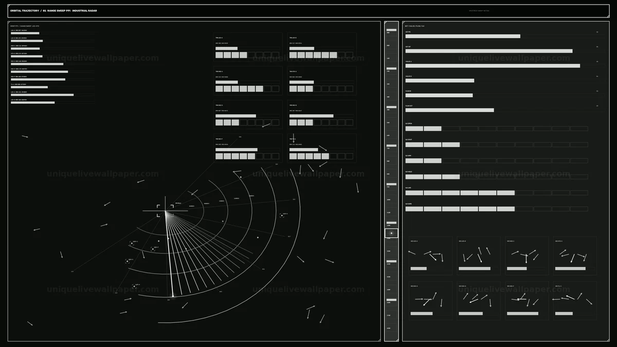 Orbital Trajectory Radar HUD Seamless Loop