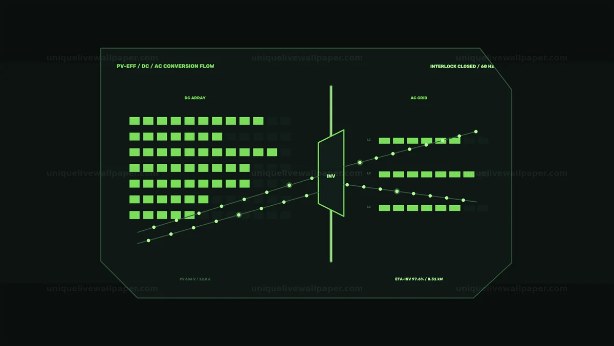 Photovoltaic Efficiency Dashboard Seamless Loop
