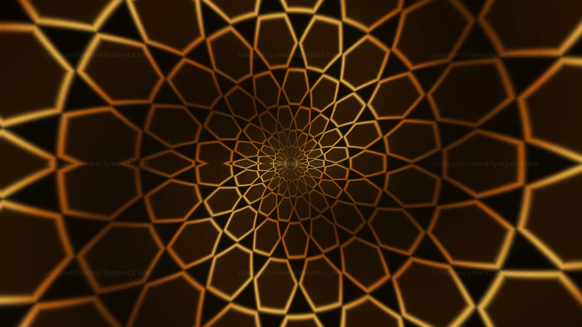 Watermarked thumbnail for Black and Gold Honeycomb Tunnel Seamless Loop