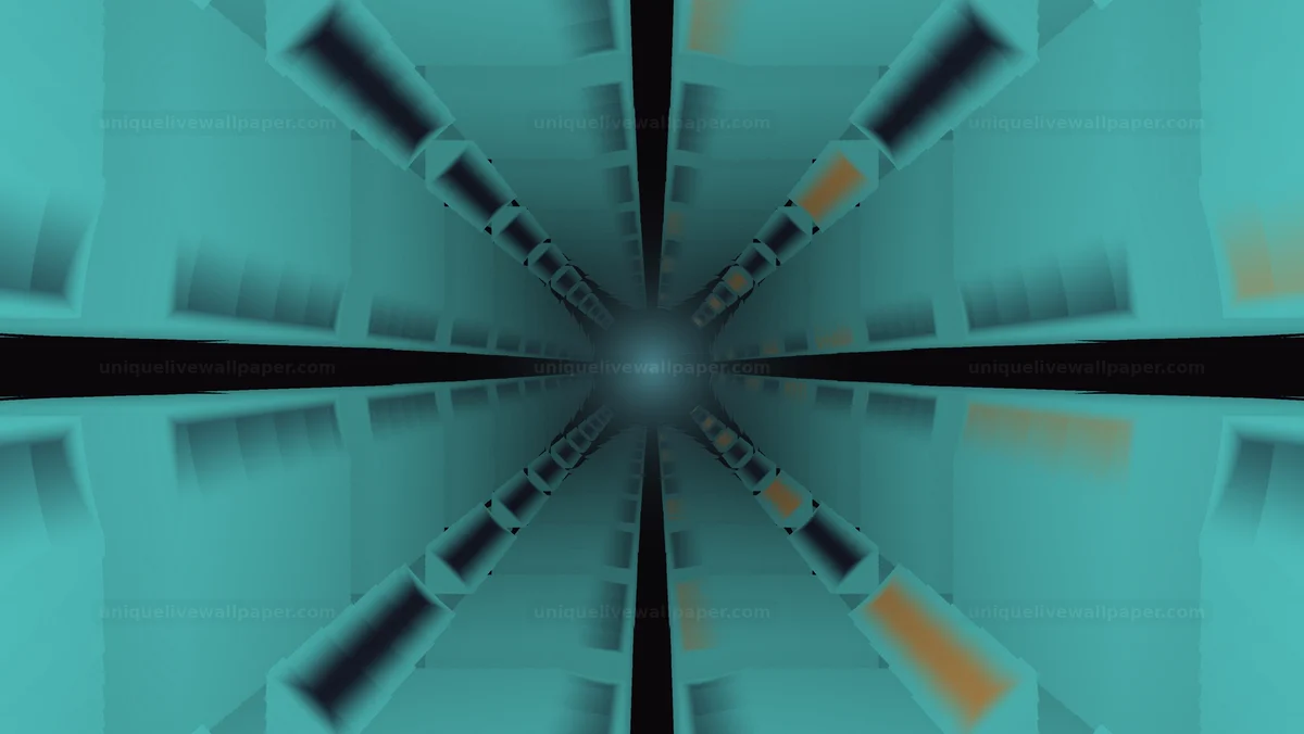 Energy corridor warp background creates visual depth and motion