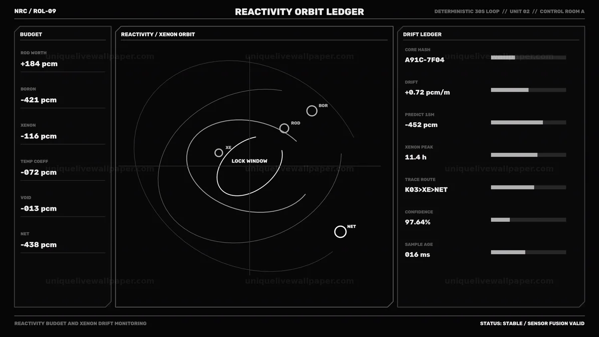 Nuclear Reactor Reactivity Monitoring HUD Seamless Loop