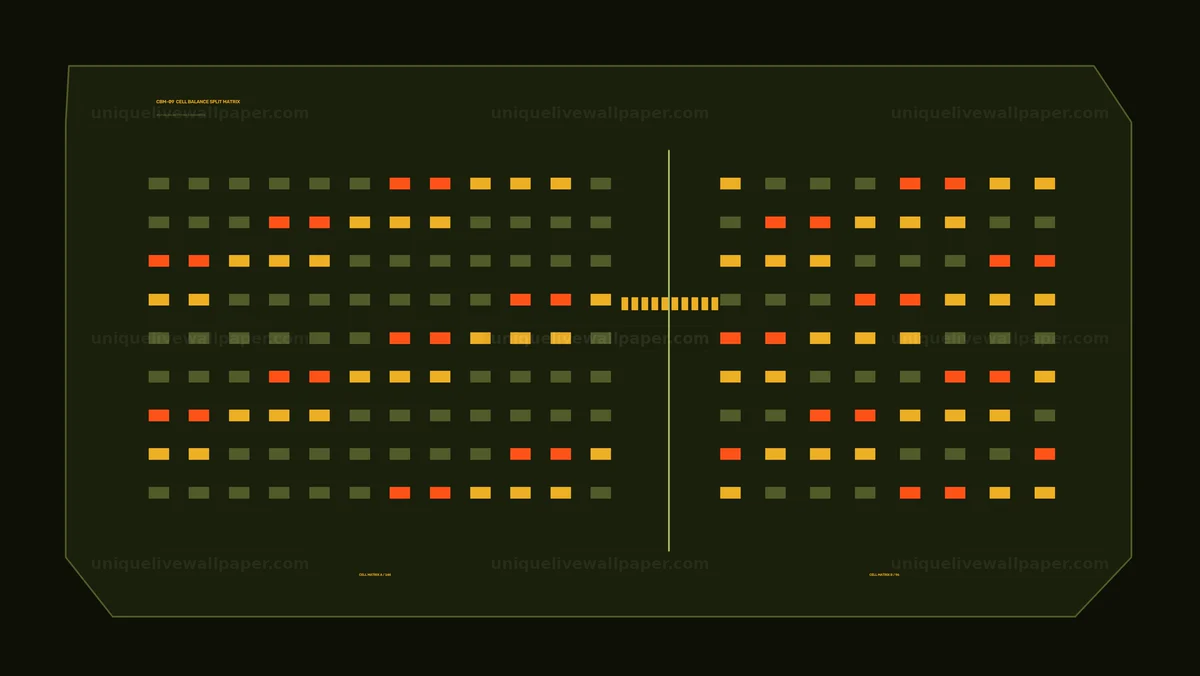 Watermarked thumbnail for Futuristic Status Matrix HUD Seamless Loop
