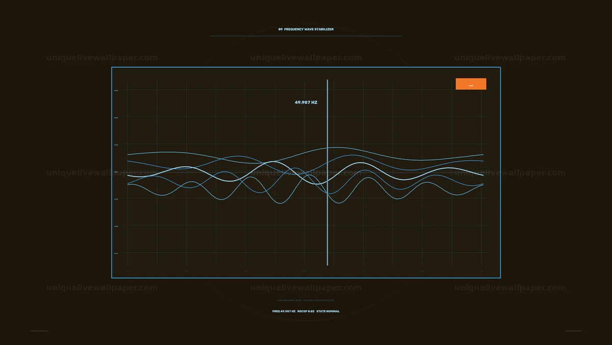 Grid Energy Balance Frequency HUD Seamless Loop