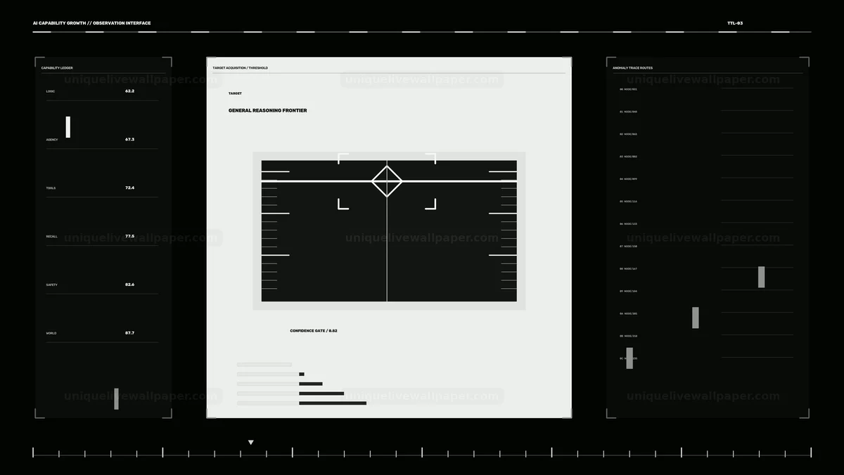 AI Capability Growth Data HUD Seamless Loop